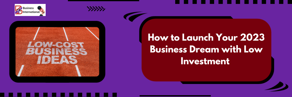 Launching Your 2023 Business Dream: Low-Investment Ideas for Success